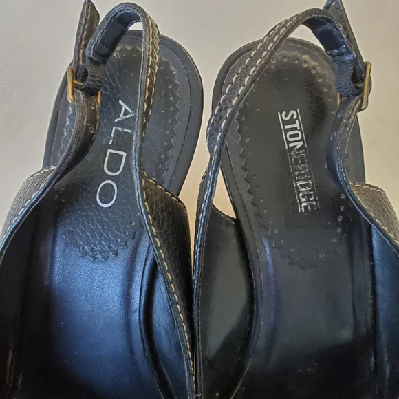 Aldo Peeptoe Slingback Wedge, Sz 6 - Picture 3 of 6